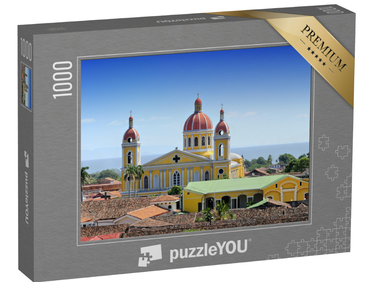 Puzzel 1000 stukjes „Kathedraal van Granada, Nicaragua, Midden-Amerika“