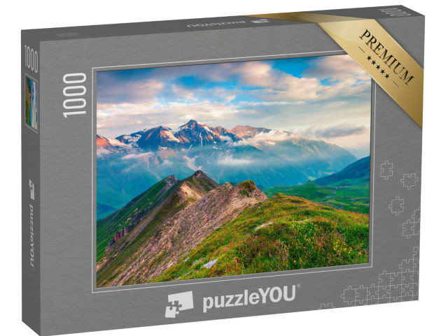 Puzzel 1000 stukjes „Zomerochtend op de Grossglockner: Hoogalpiene weg, Salzburg, Oostenrijk“