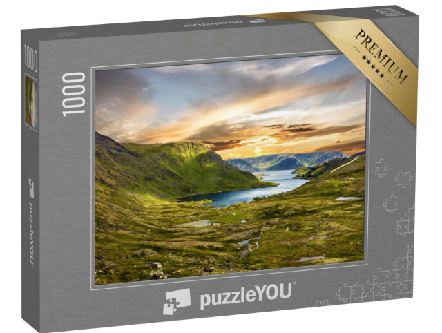 Puzzel 1000 stukjes „Voorbij de poolcirkel - Noordkaap, Honningsvag, Noorwegen“
