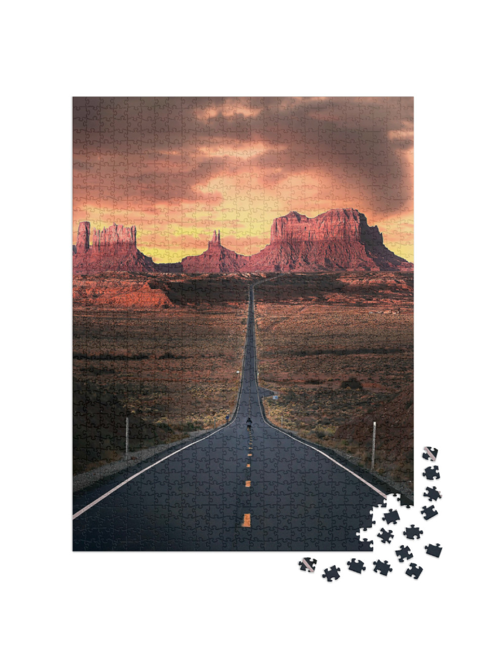 Puzzel 1000 stukjes „Monument Valley, Utah, Verenigde Staten“