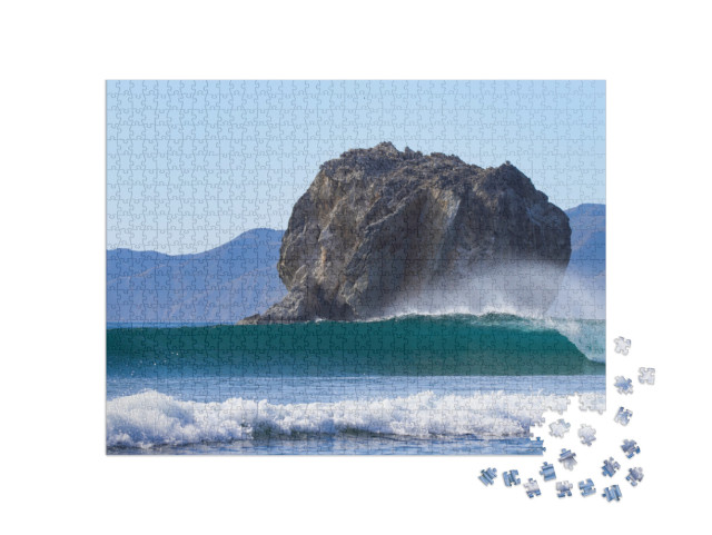 Puzzel 1000 stukjes „Perfecte golf bij de surfspot Witch's Rock, Costa Rica“