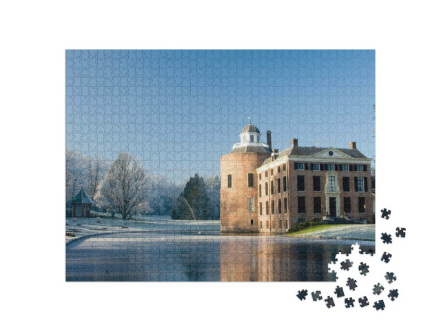 Puzzel 1000 stukjes „Castel Rosendael op een mooie winterdag“