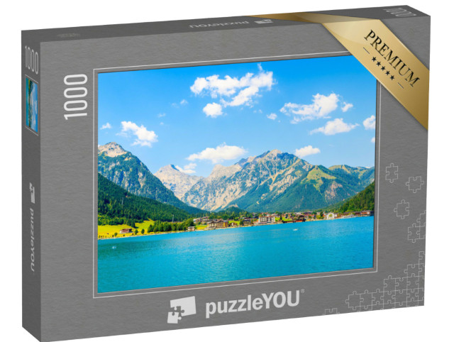Puzzel 1000 stukjes „Uitzicht op het dorp Pertisau aan de oevers van het prachtige Achenmeer, Tirol“