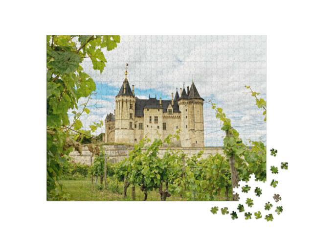 Puzzel 1000 stukjes „Kasteel van Saumur, oud Frans Loire-kasteel“