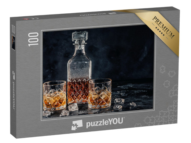Puzzel 100 stukjes „Whiskeyglazen met een vierkante karaf“