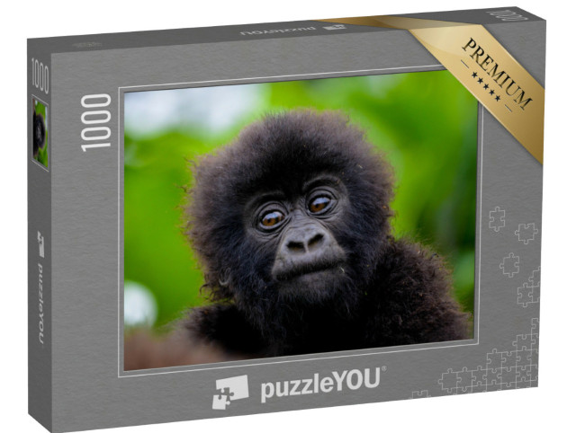 Puzzel 1000 stukjes „Een kleine babygorilla“