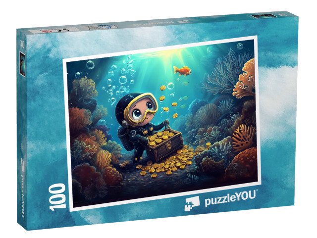 Puzzel 100 stukjes „De gezonken schatkist“