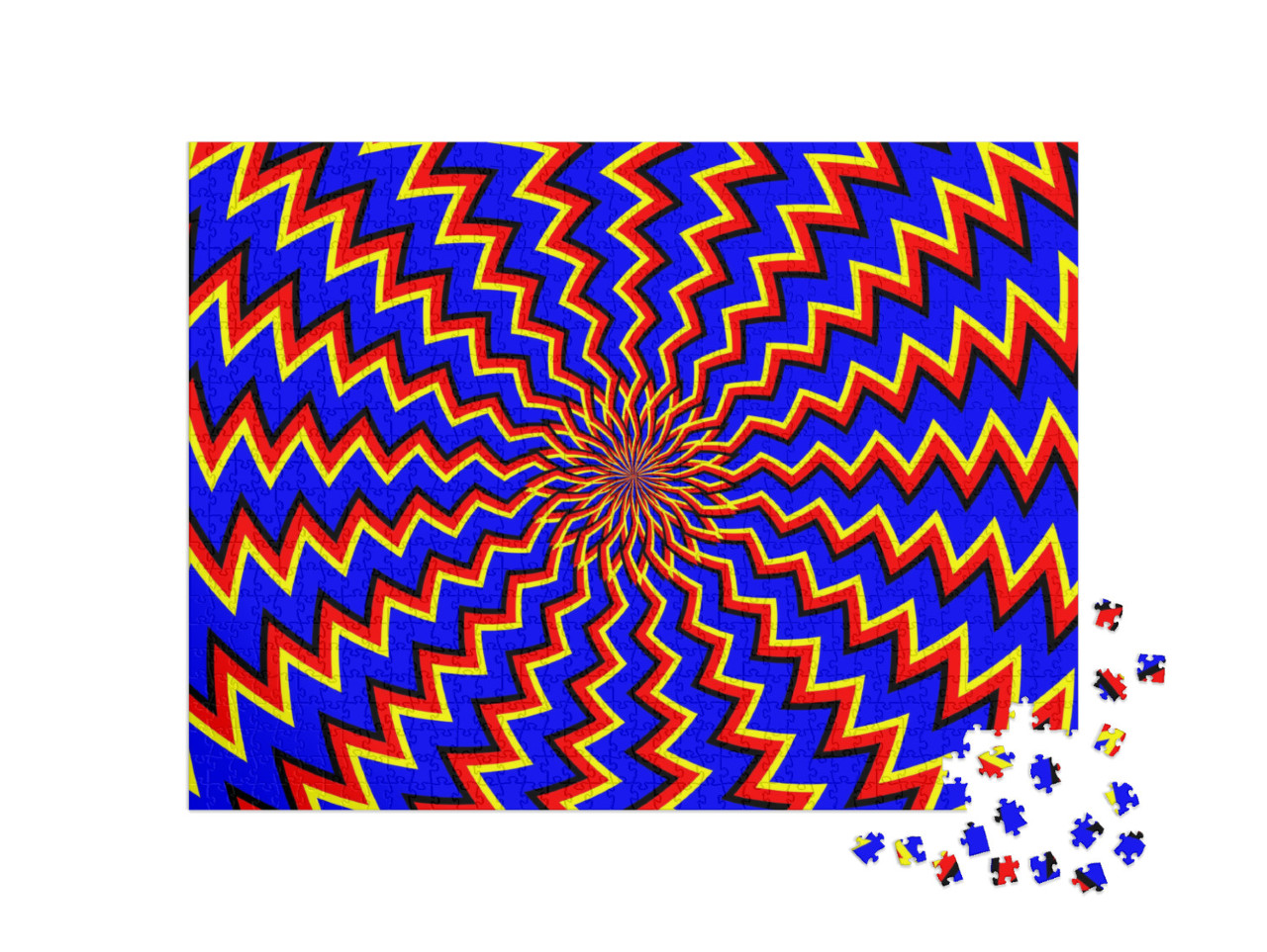 Puzzel 1000 stukjes „Optische illusie: illusie van beweging“