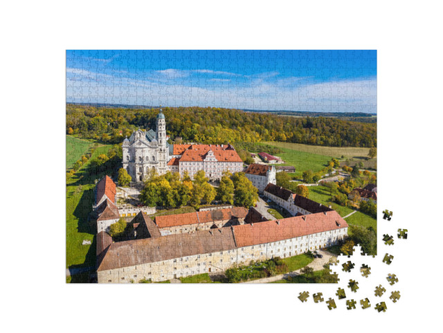 Puzzel 1000 stukjes „Benedictijnenklooster Neresheim in Baden-Württemberg“