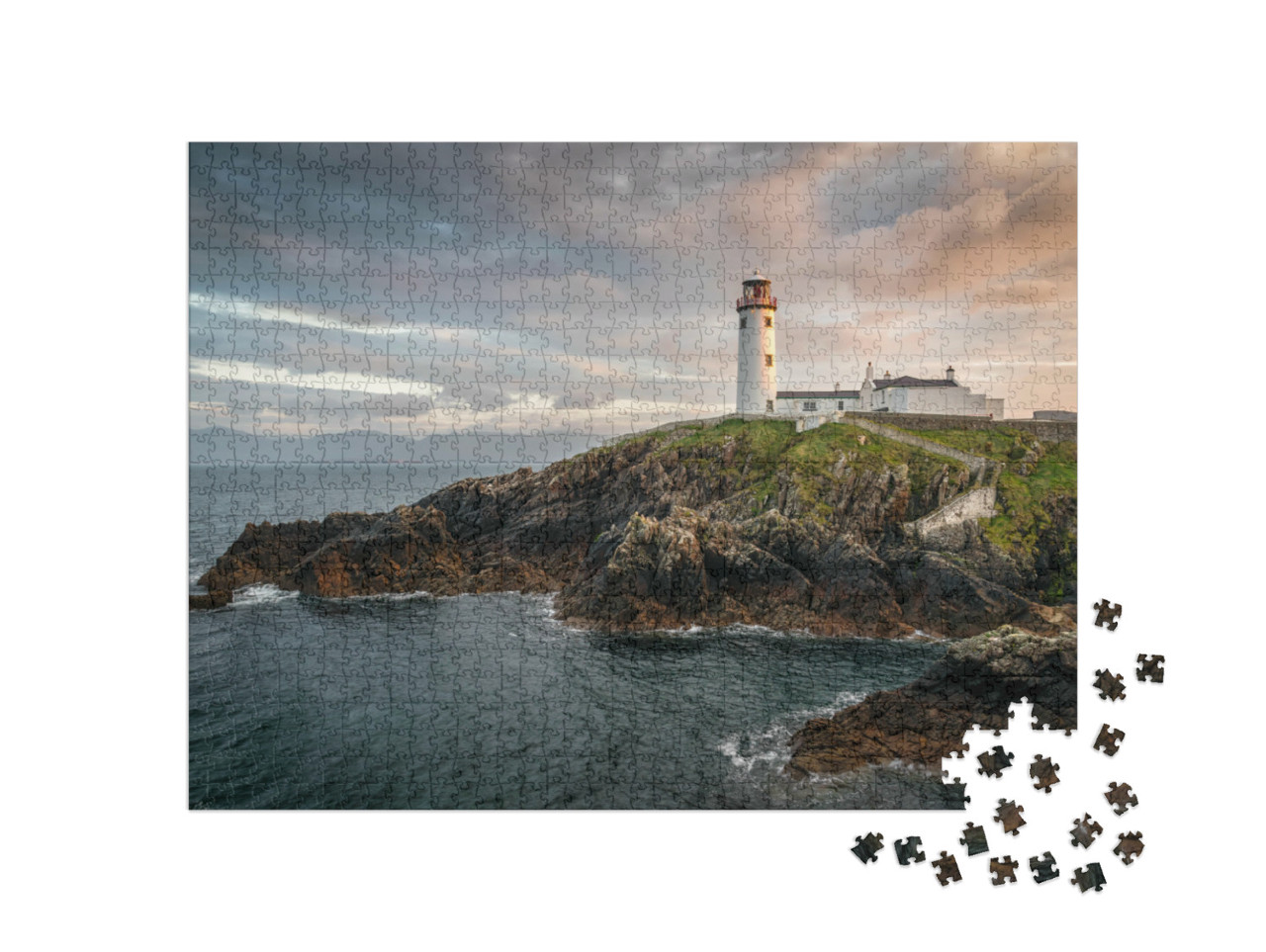 Puzzel 1000 stukjes „Vuurtoren van Fanad aan de noordkust van Donegal, Ierland“