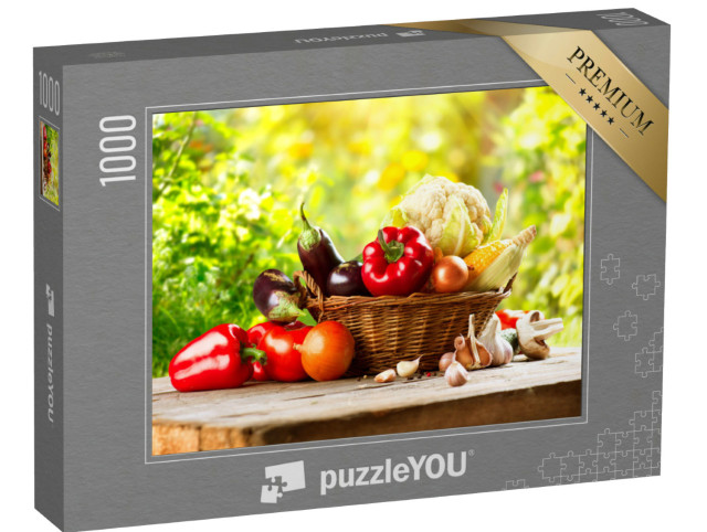 Puzzel 1000 stukjes „Groenten in een mand“