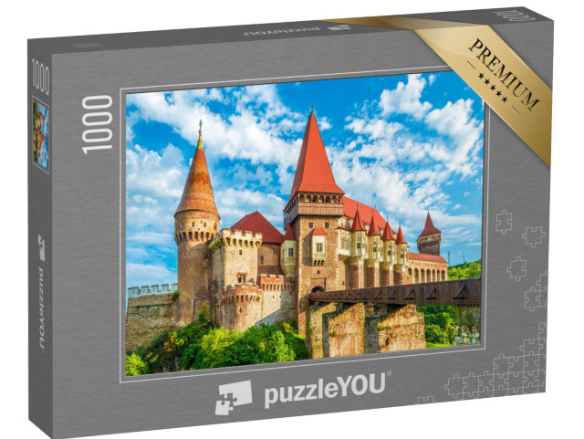 Puzzel 1000 stukjes „Middeleeuws kasteel Hunyad Corvin, stad Hunedoara, Roemenië“