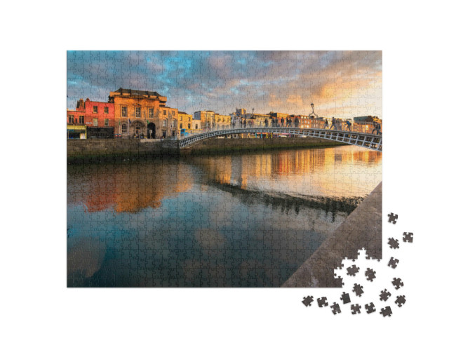 Puzzel 1000 stukjes „Ha'Penny Bridge, Dublin, Ierland“