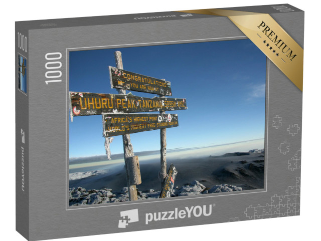 Puzzel 1000 stukjes „Top van Kilimanjaro met sneeuw, Tanzania, Afrika“