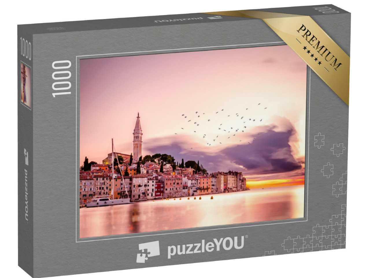 Puzzel 1000 stukjes „Zonsondergang aan de Adriatische Zee, Kroatië“