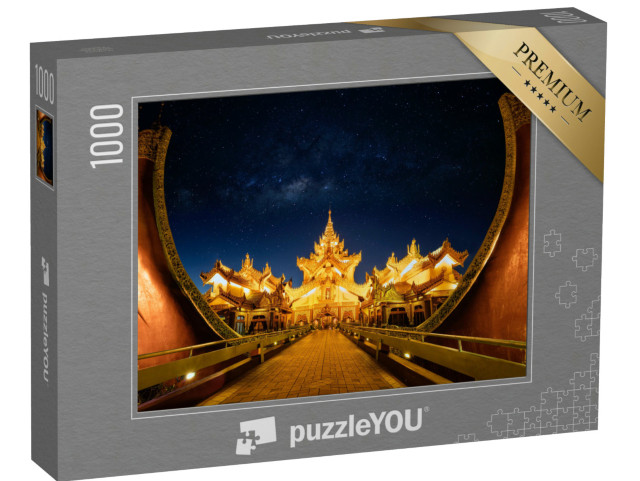 Puzzel 1000 stukjes „Fascinerend Karaweik Paleis, Yangon, Myanmar“