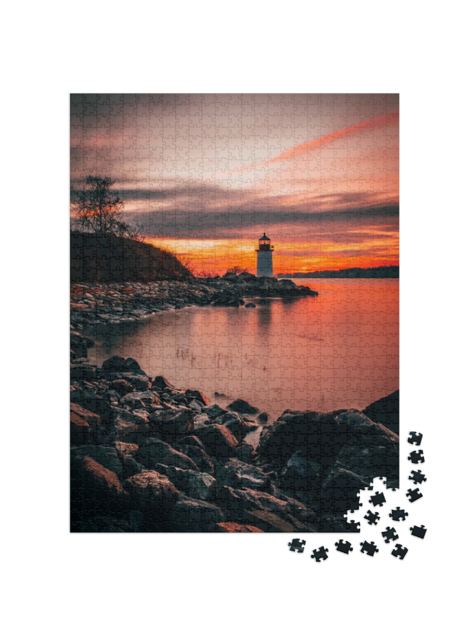 Puzzel 1000 stukjes „Vuurtoren bij Fort Pickering, Wintereiland“