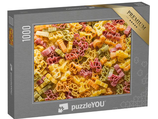 Puzzel 1000 stukjes „Pasta in de vorm van een dier“