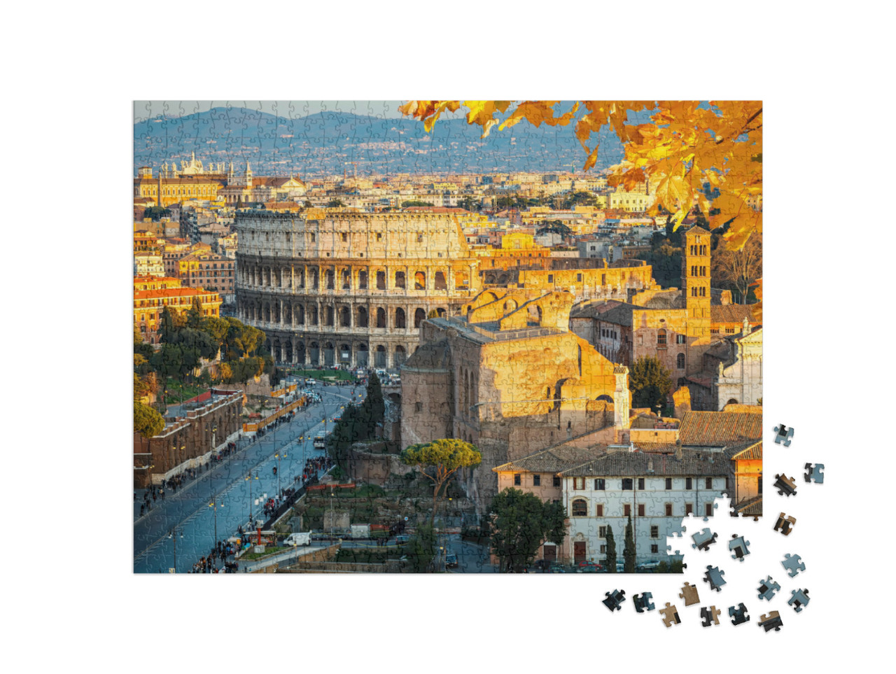 Puzzel 1000 stukjes „Indrukwekkend Colosseum in Rome, Italië“
