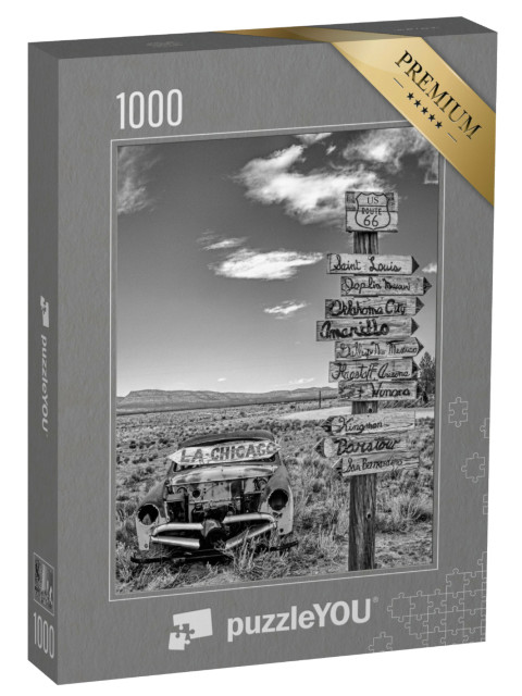 Puzzel 1000 stukjes „Route 66 borden“
