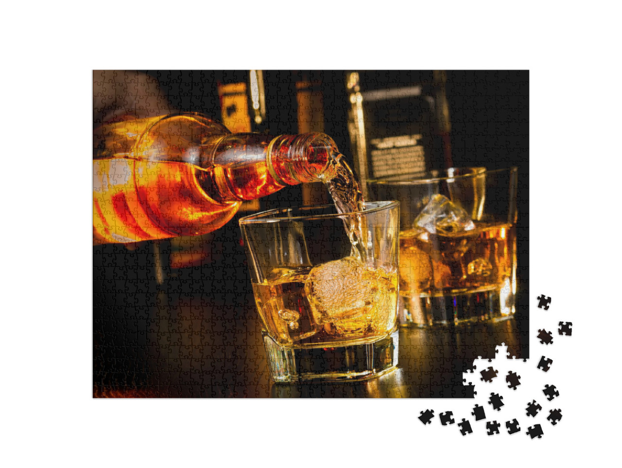Puzzel 1000 stukjes „Barman schenkt whisky in“
