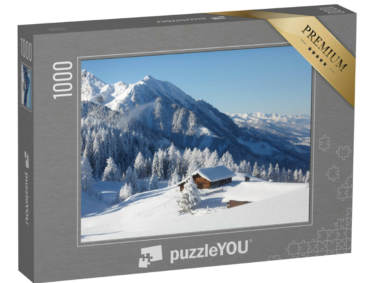 Puzzel 1000 stukjes „Indrukwekkend winterlandschap in de Oostenrijkse Alpen“