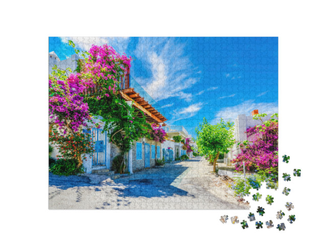 Puzzel 1000 stukjes „Mooie straat in Bodrum, Turkije“