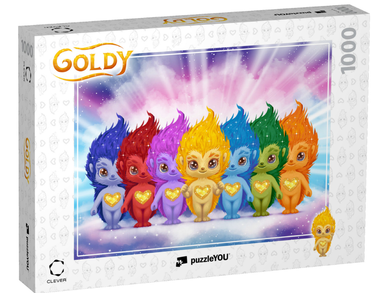 Puzzel 1000 stukjes „Goldy: Kleuren van de regenboog“