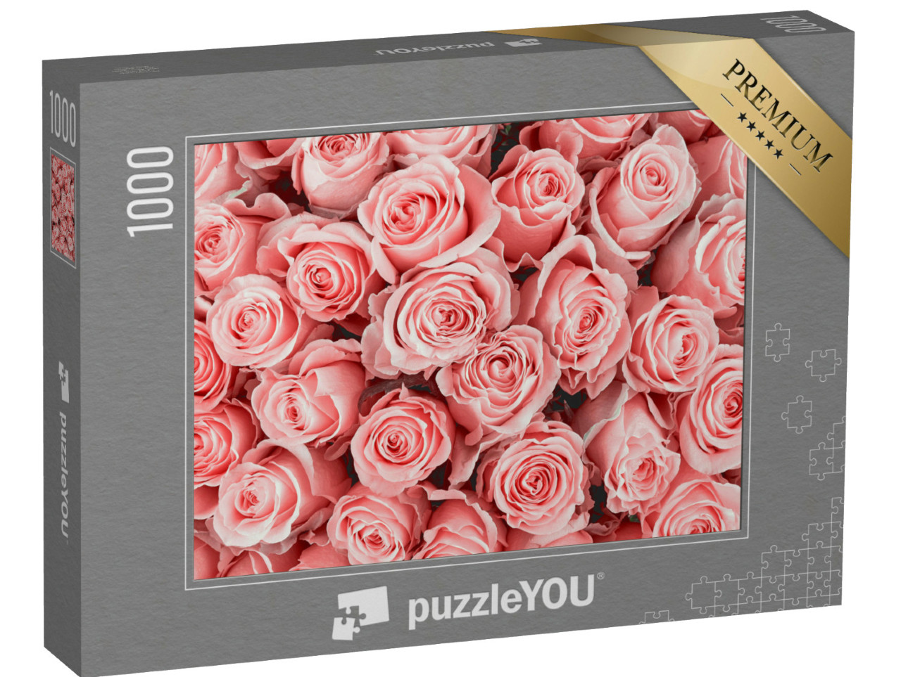 Puzzel 1000 stukjes „Roze rozen“