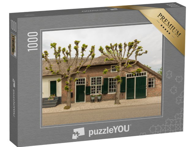 Puzzel 1000 stukjes „Prieelbomen voor een oude boerderij in Leerbroek“