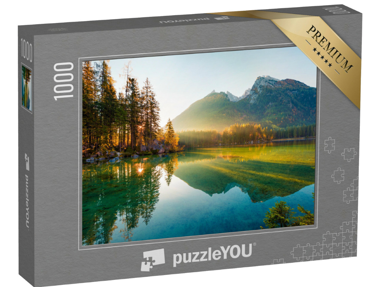 Puzzel 1000 stukjes „Herfstzonsopgang boven de Hintersee“