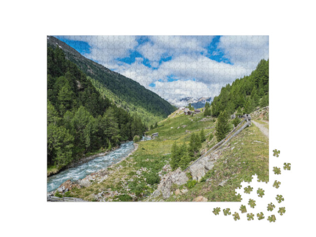 Puzzel 1000 stukjes „Fantastisch mooi zomerlandschap in de Ötztaler Alpen“