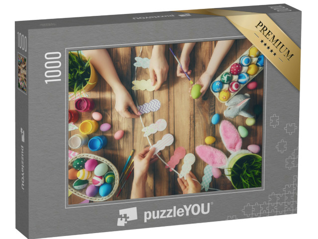 Puzzel 1000 stukjes „Knutselen voor Pasen“