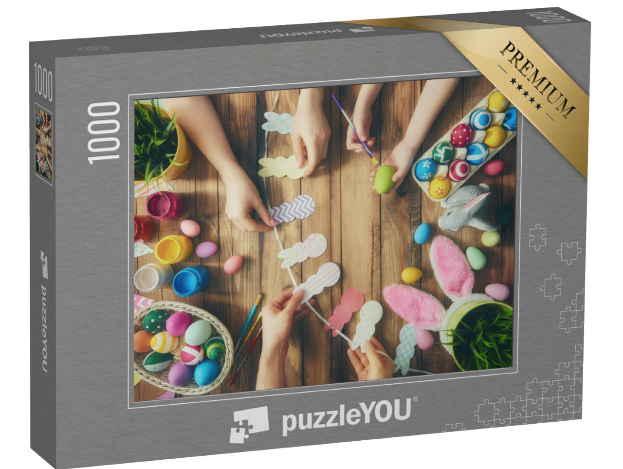 Puzzel 1000 stukjes „Knutselen voor Pasen“