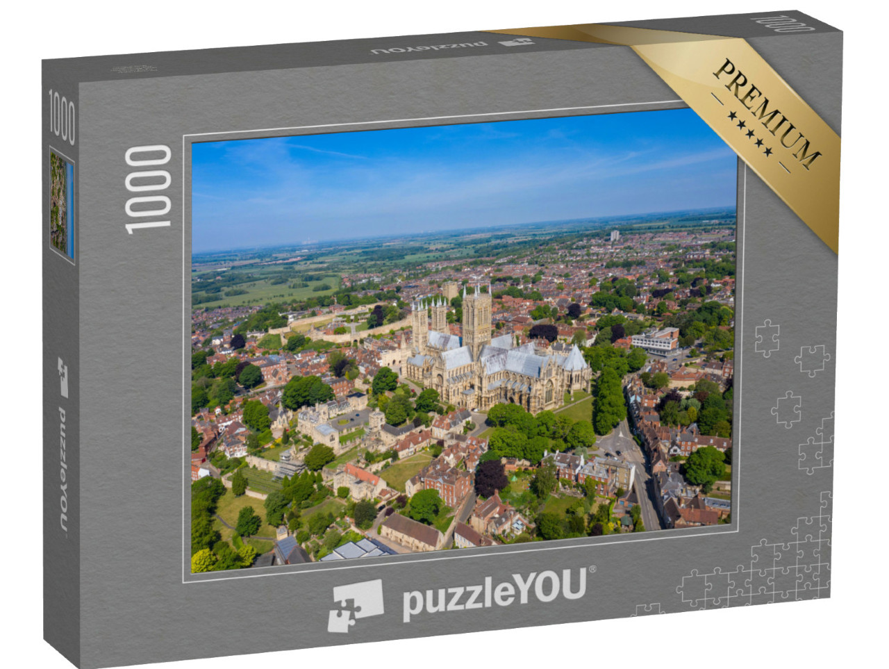 Puzzel 1000 stukjes „Lincoln in Engeland vanuit vogelperspectief“