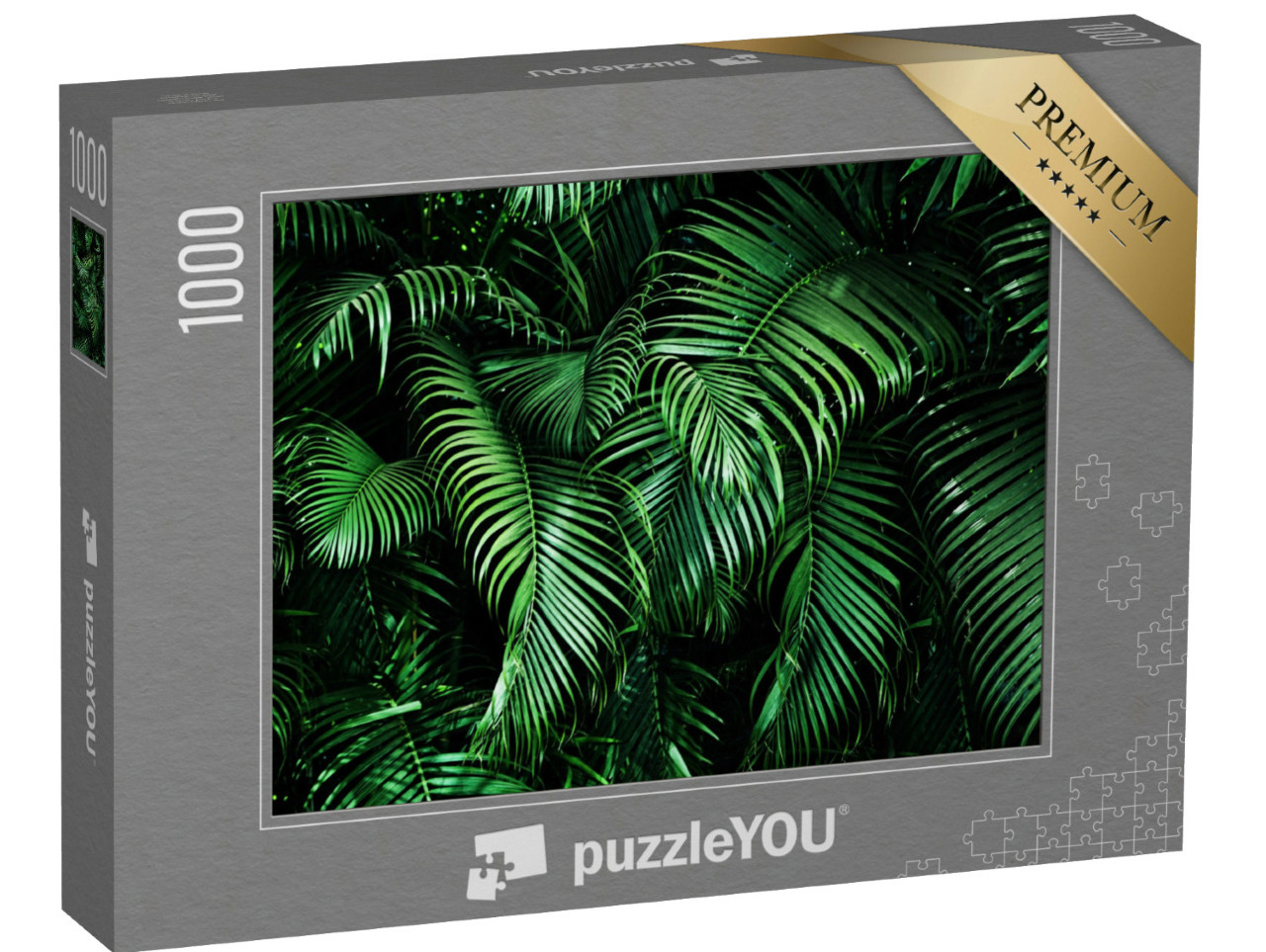 Puzzel 1000 stukjes „Tropische palmbladeren, bloemmotieven“