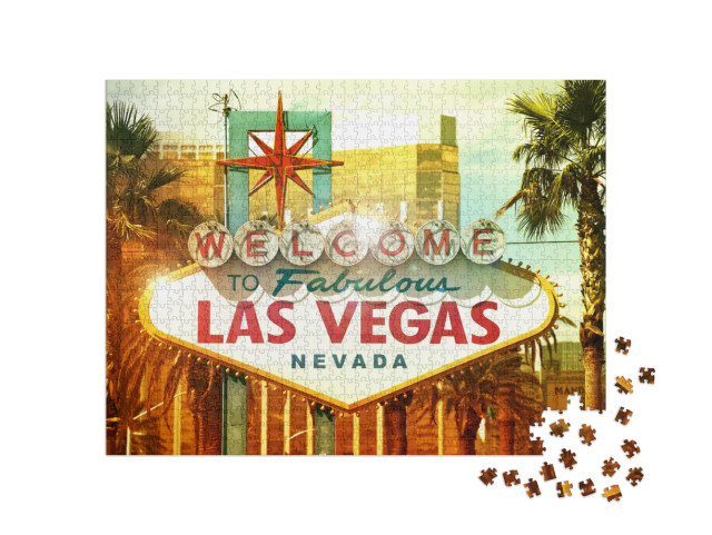 Puzzel 1000 stukjes „Welkom in Las Vegas“