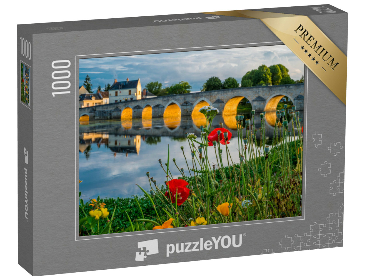 Puzzel 1000 stukjes „Montrichard, Vallei van de Loire, Frankrijk“