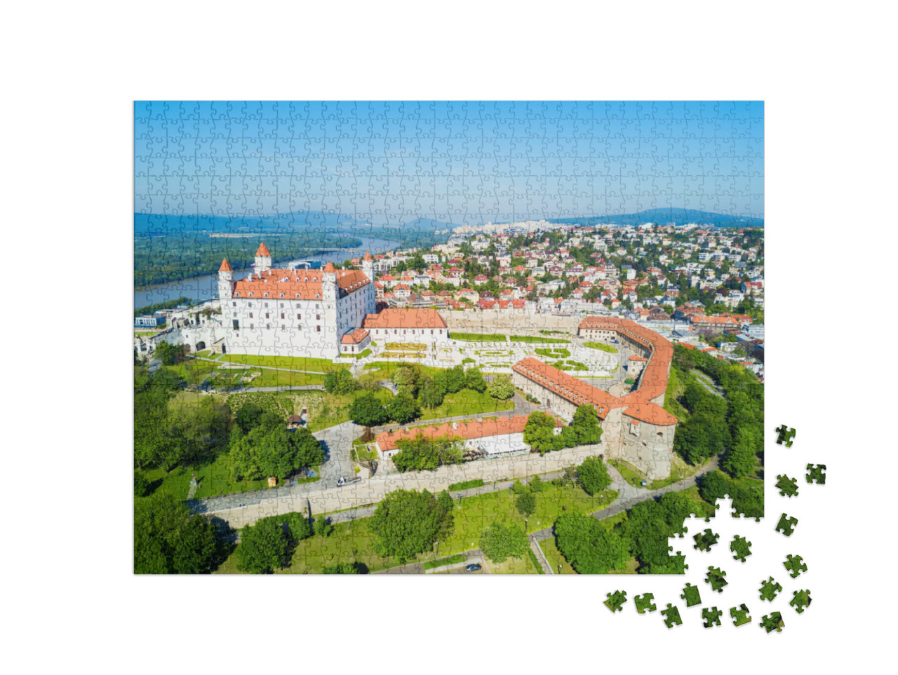 Puzzel 1000 stukjes „Kasteel Bratislava in de gelijknamige Slowaakse hoofdstad“