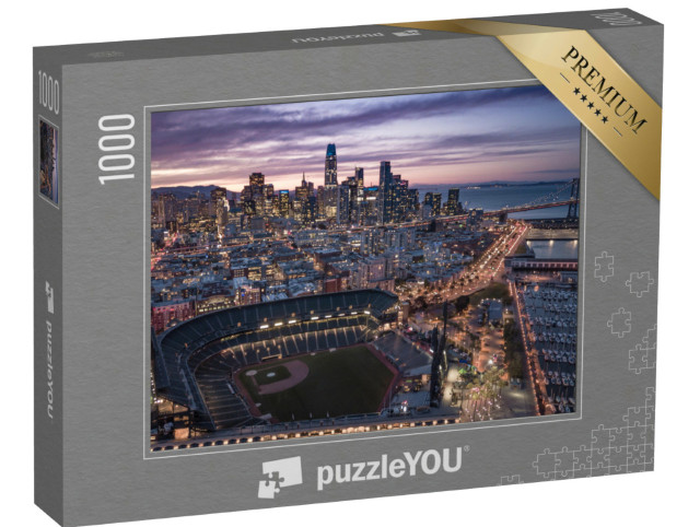 Puzzel 1000 stukjes „Avond boven San Francisco, Californië, Verenigde Staten“
