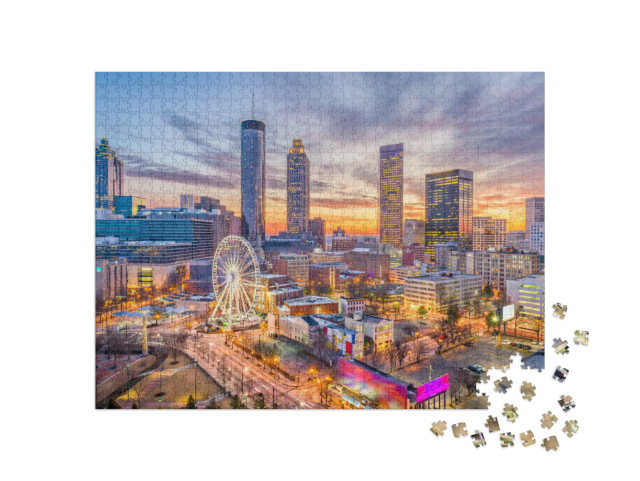 Puzzel 1000 stukjes „Skyline van Atlanta in de staat Georgia, VS“