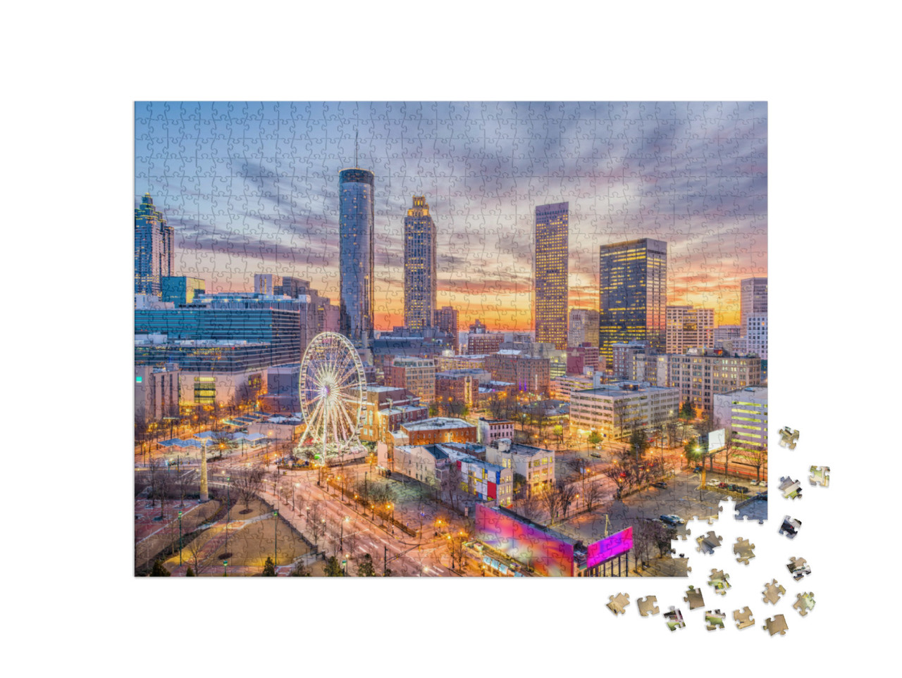 Puzzel 1000 stukjes „Skyline van Atlanta in de staat Georgia, VS“