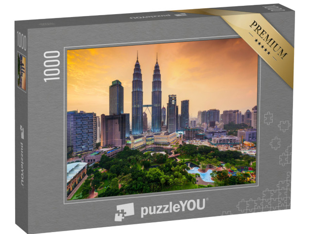 Puzzel 1000 stukjes „Imposante skyline van Kuala Lumpur, Maleisië“