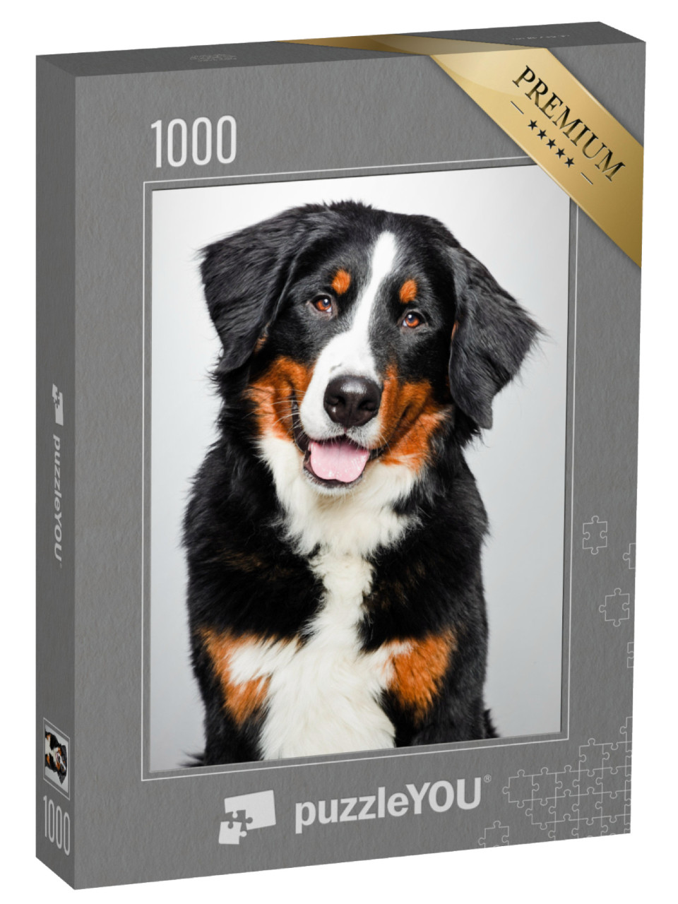 Puzzel 1000 stukjes „Portret van een Berner Sennenhond“