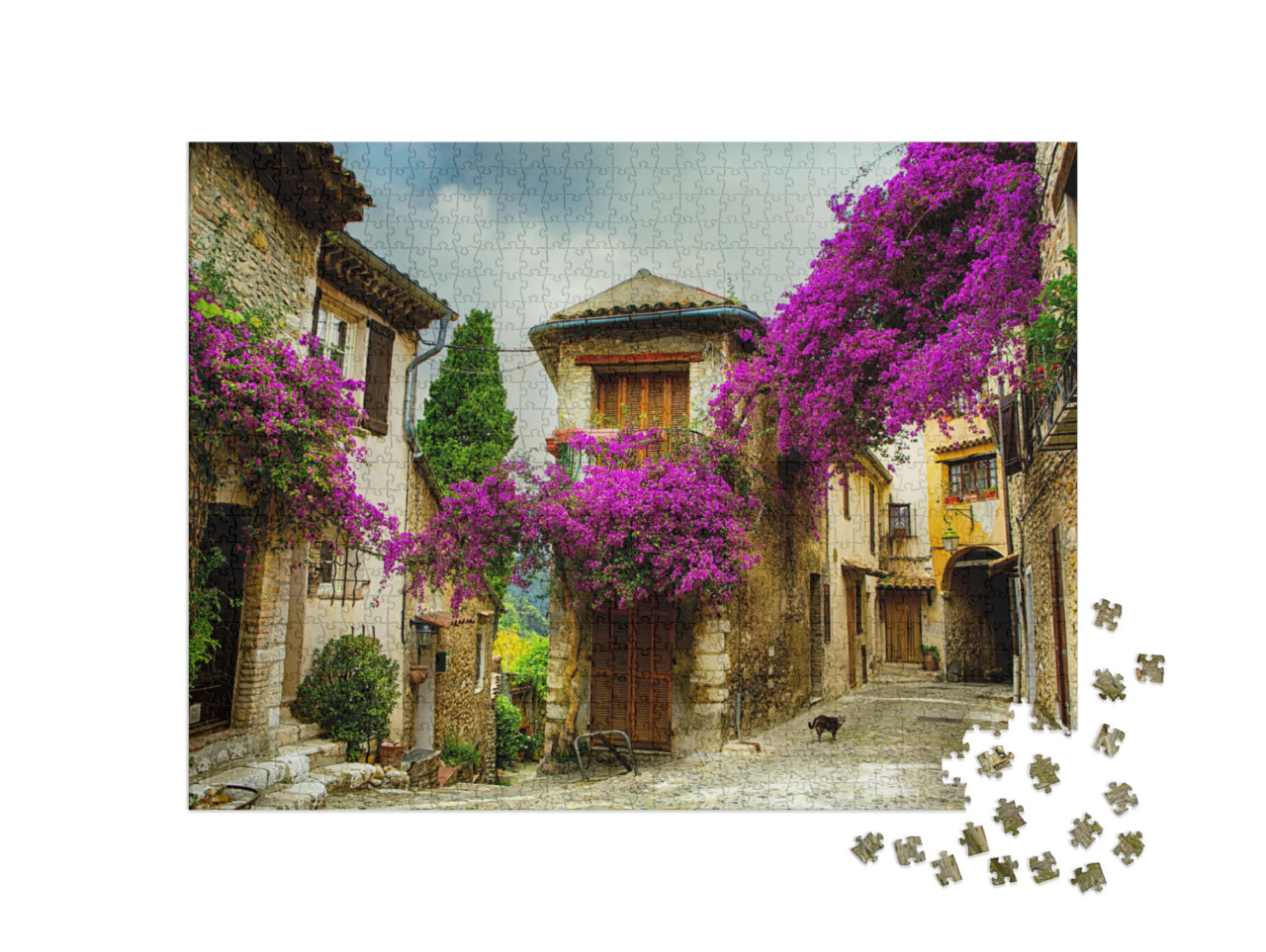 Puzzel 1000 stukjes „Mooie oude stad in de Provence, Frankrijk“