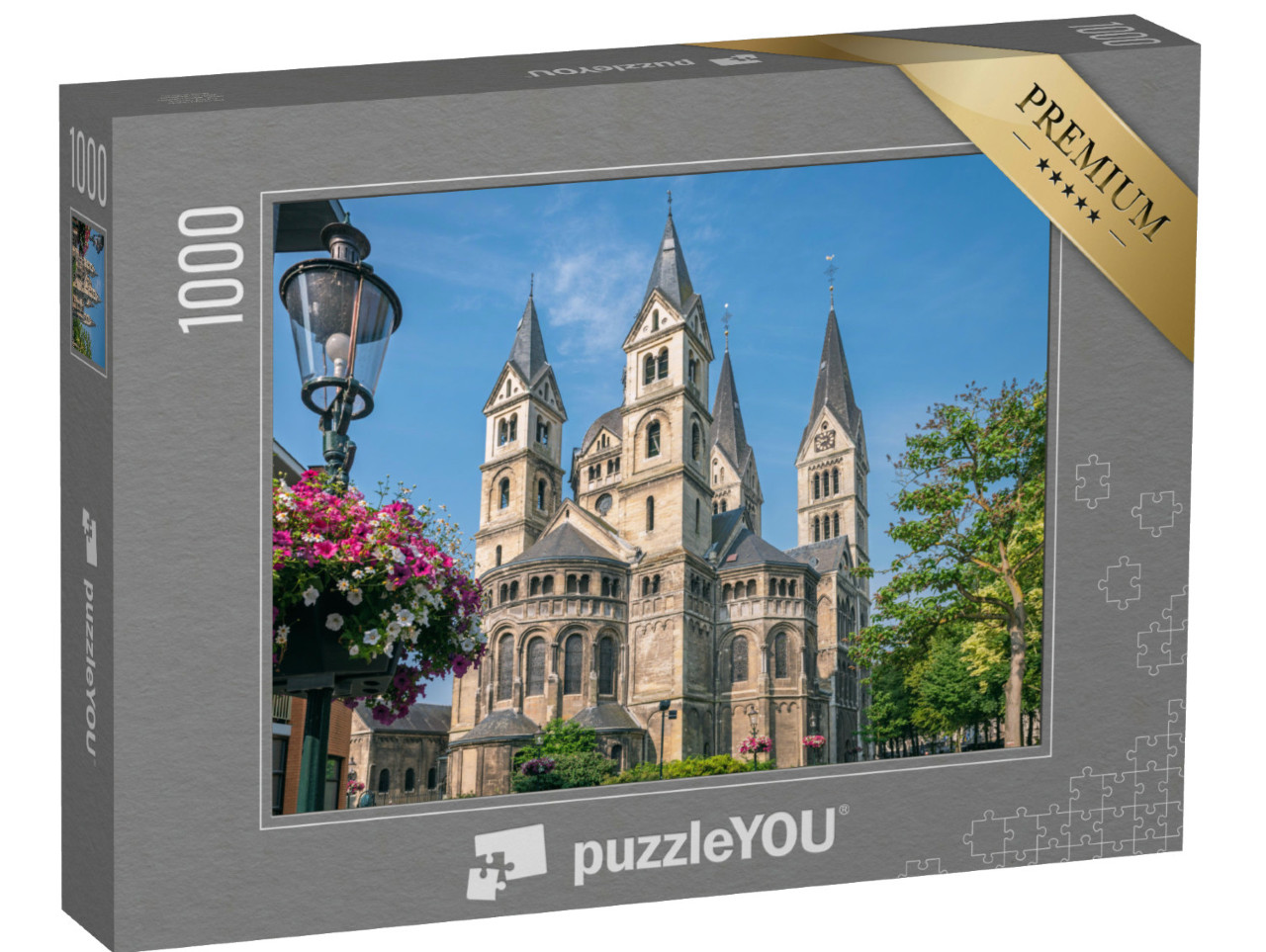 Puzzel 1000 stukjes „Prachtig uitzicht op de Munsterkerk in de stad Roermond“