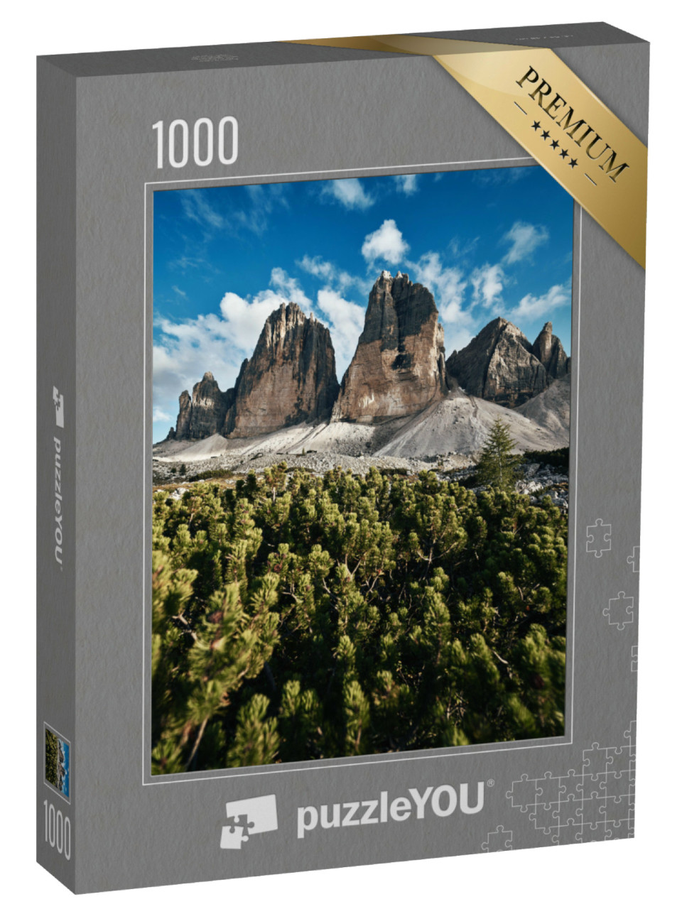 Puzzel 1000 stukjes „De drie toppen in de Sesto Dolomieten, Italiaanse Alpen“