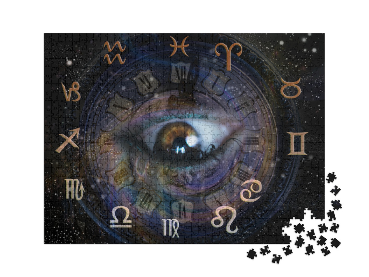 Puzzel 1000 stukjes XXL „Astrologie, twaalf tekens van de dierenriem“
