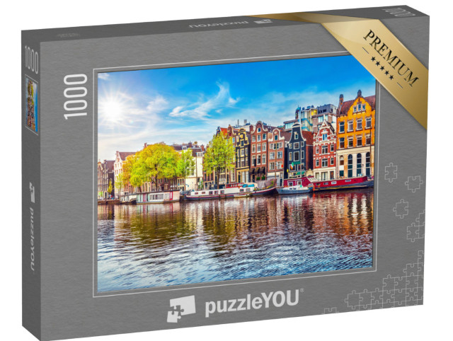 Puzzel 1000 stukjes „Amsterdam, Nederland: De danshuizen“