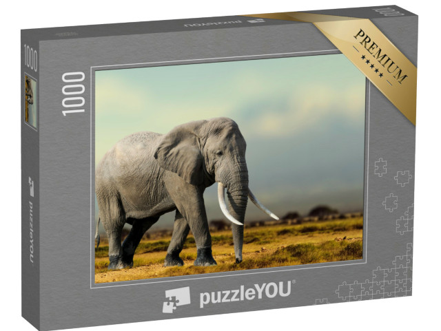 Puzzel 1000 stukjes „Afrikaanse olifant, Masai Mara Nationaal Park, Kenia“